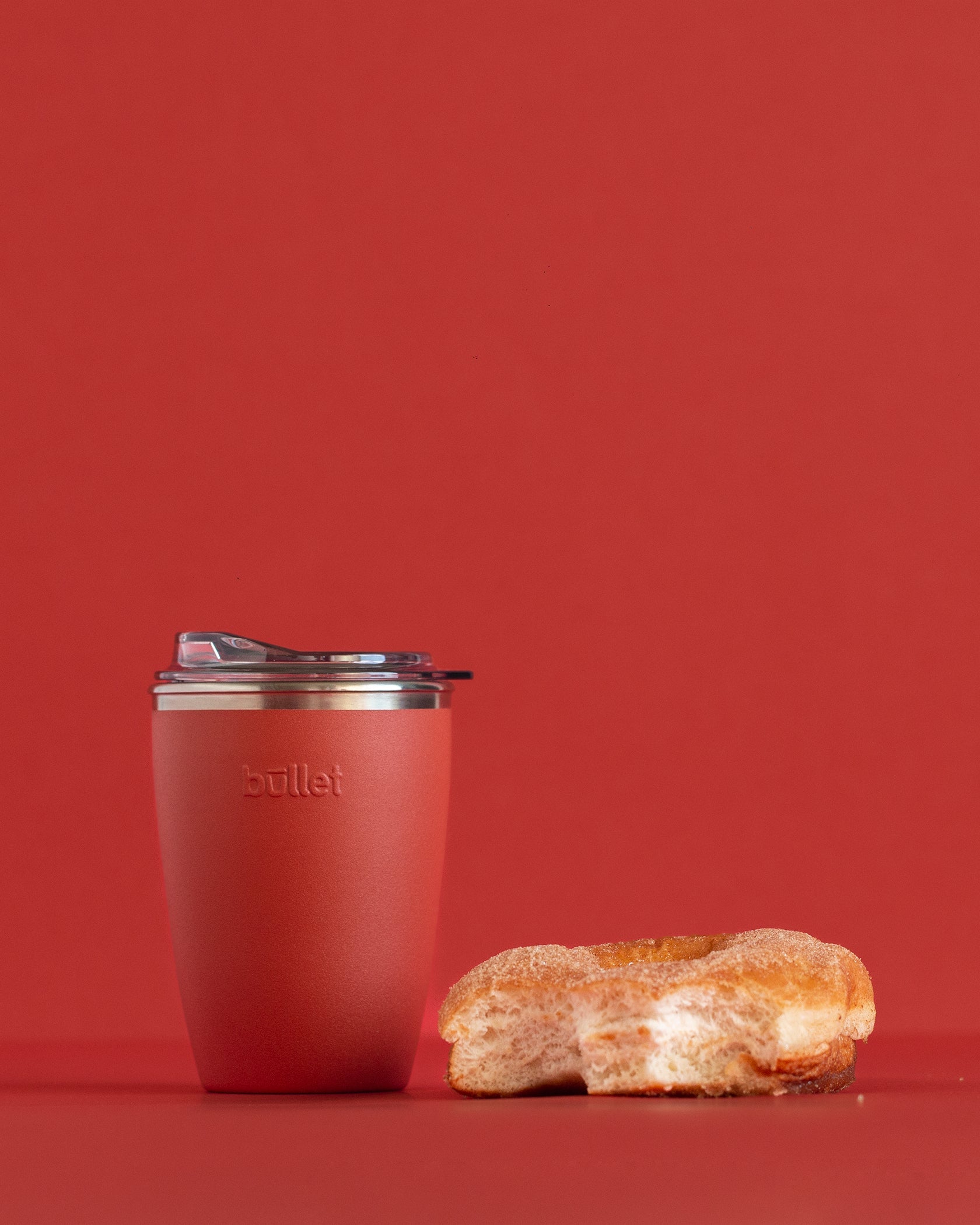 Bonfire Red Bullet Travel Mug: Custom Stainless Steel Cup