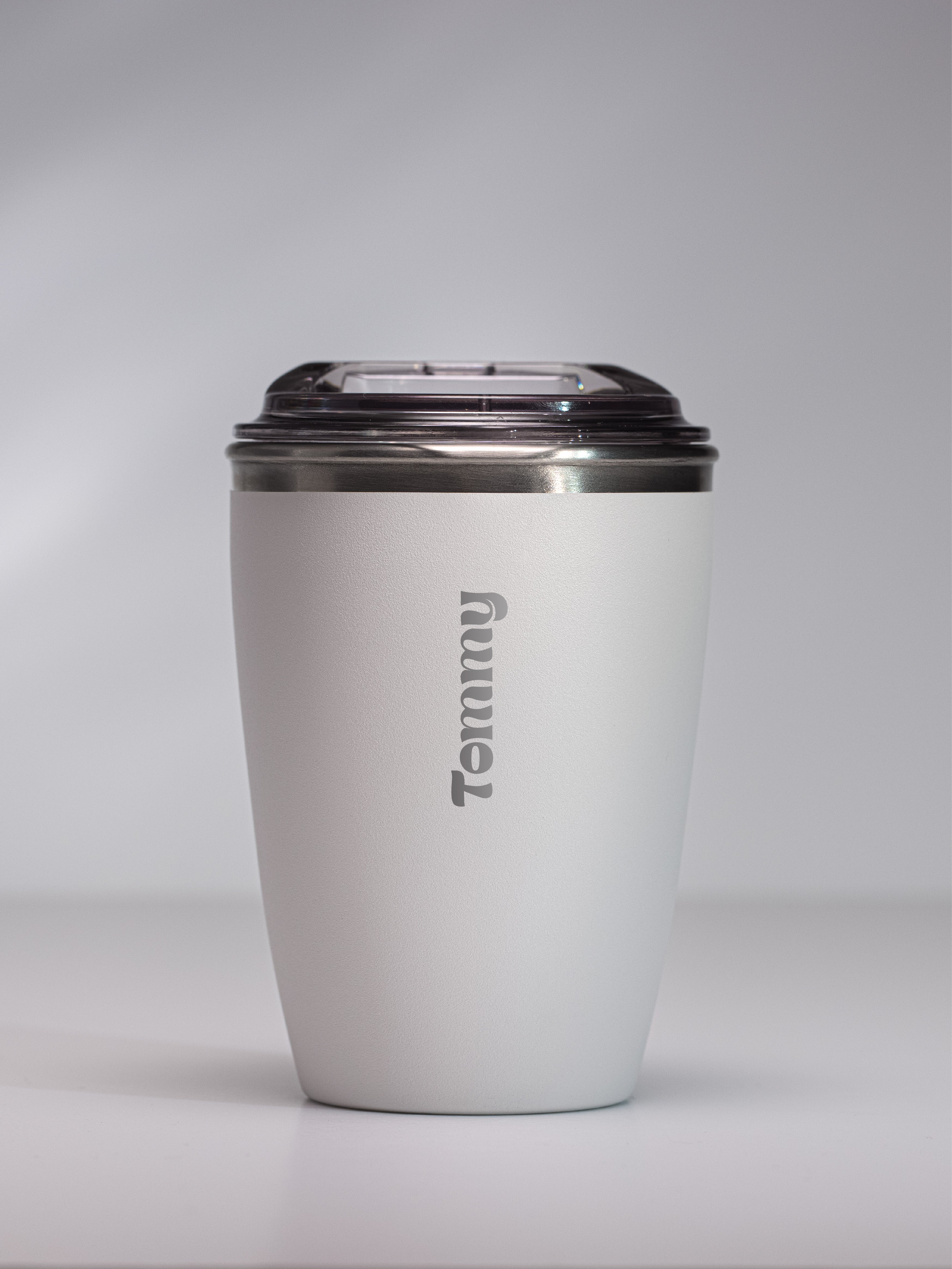 Gray Custom Reusable Coffee Cup