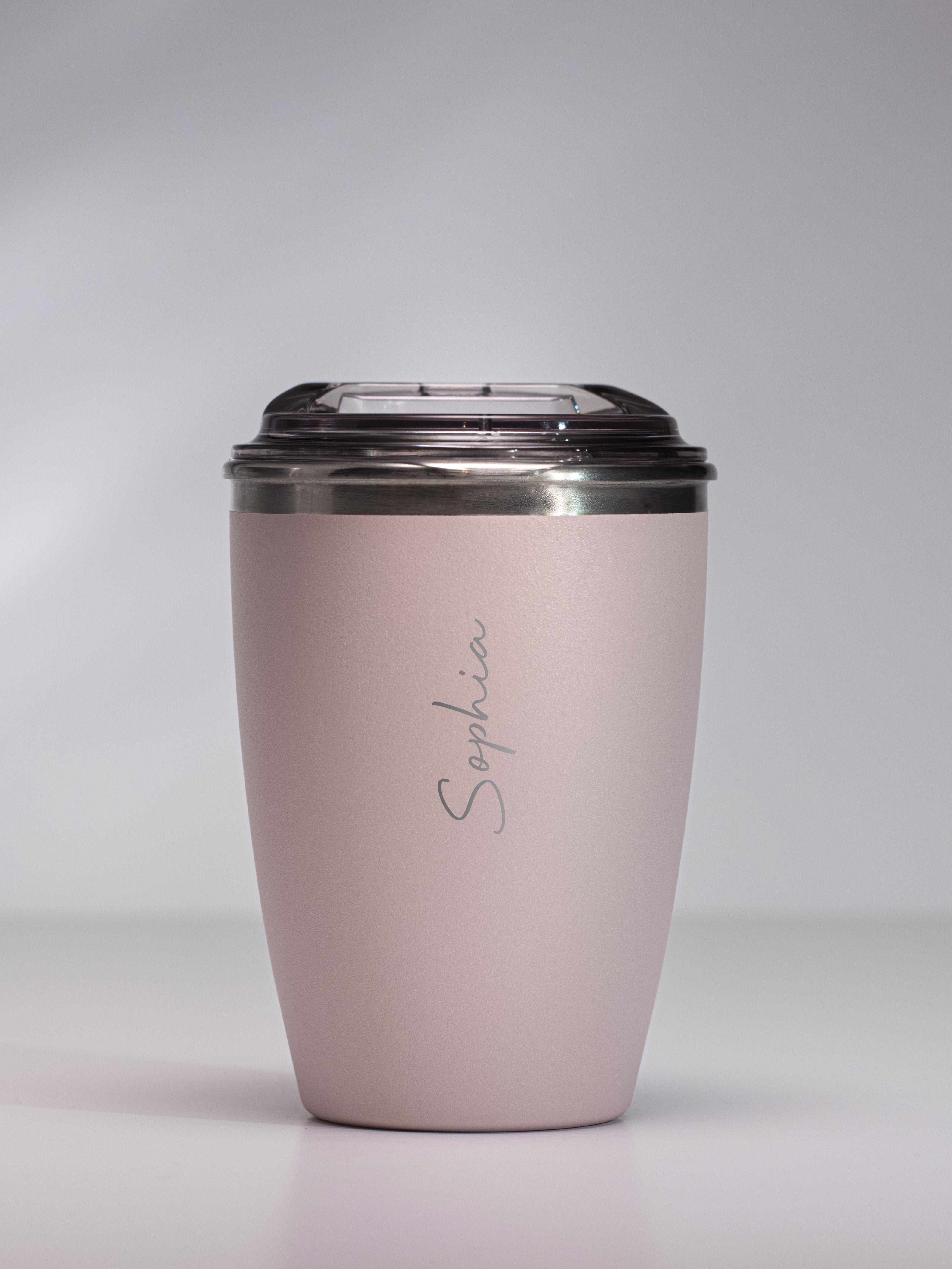 Gray Custom Reusable Coffee Cup