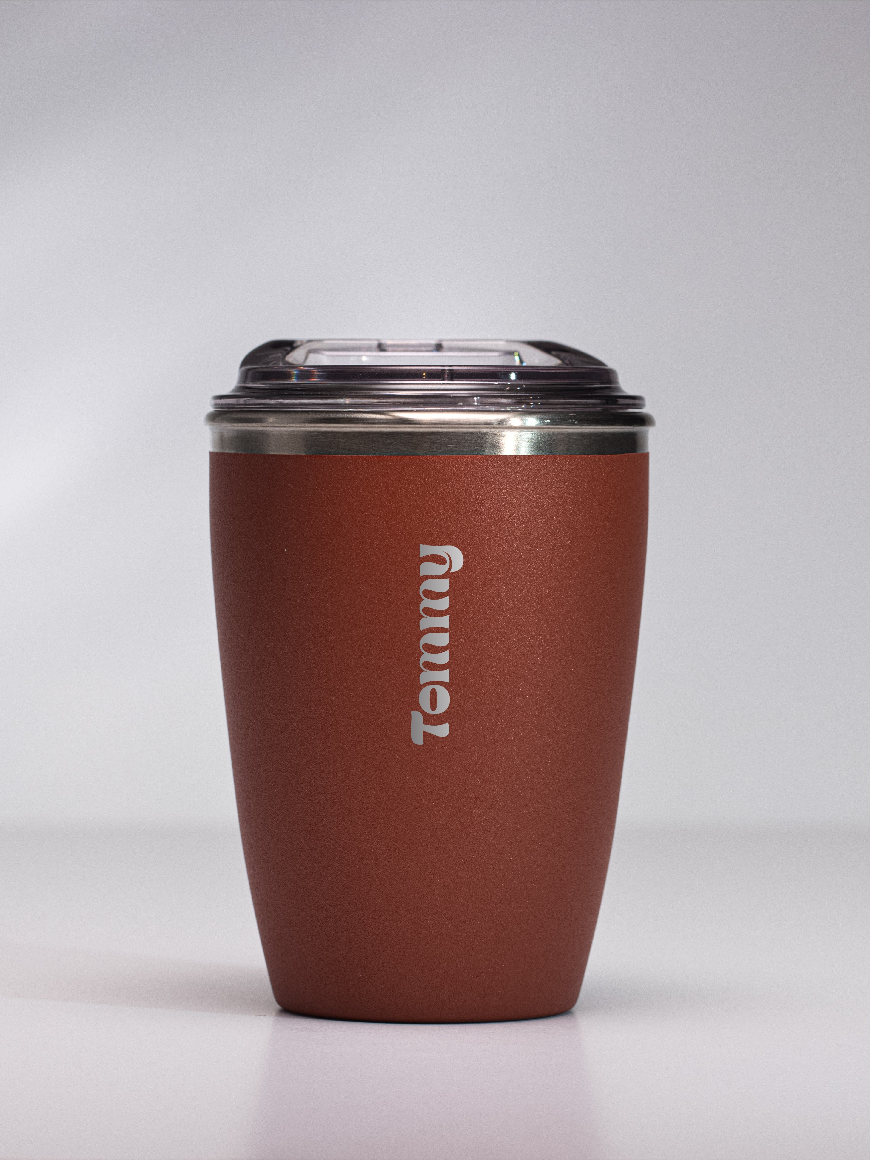 Gray Custom Reusable Coffee Cup