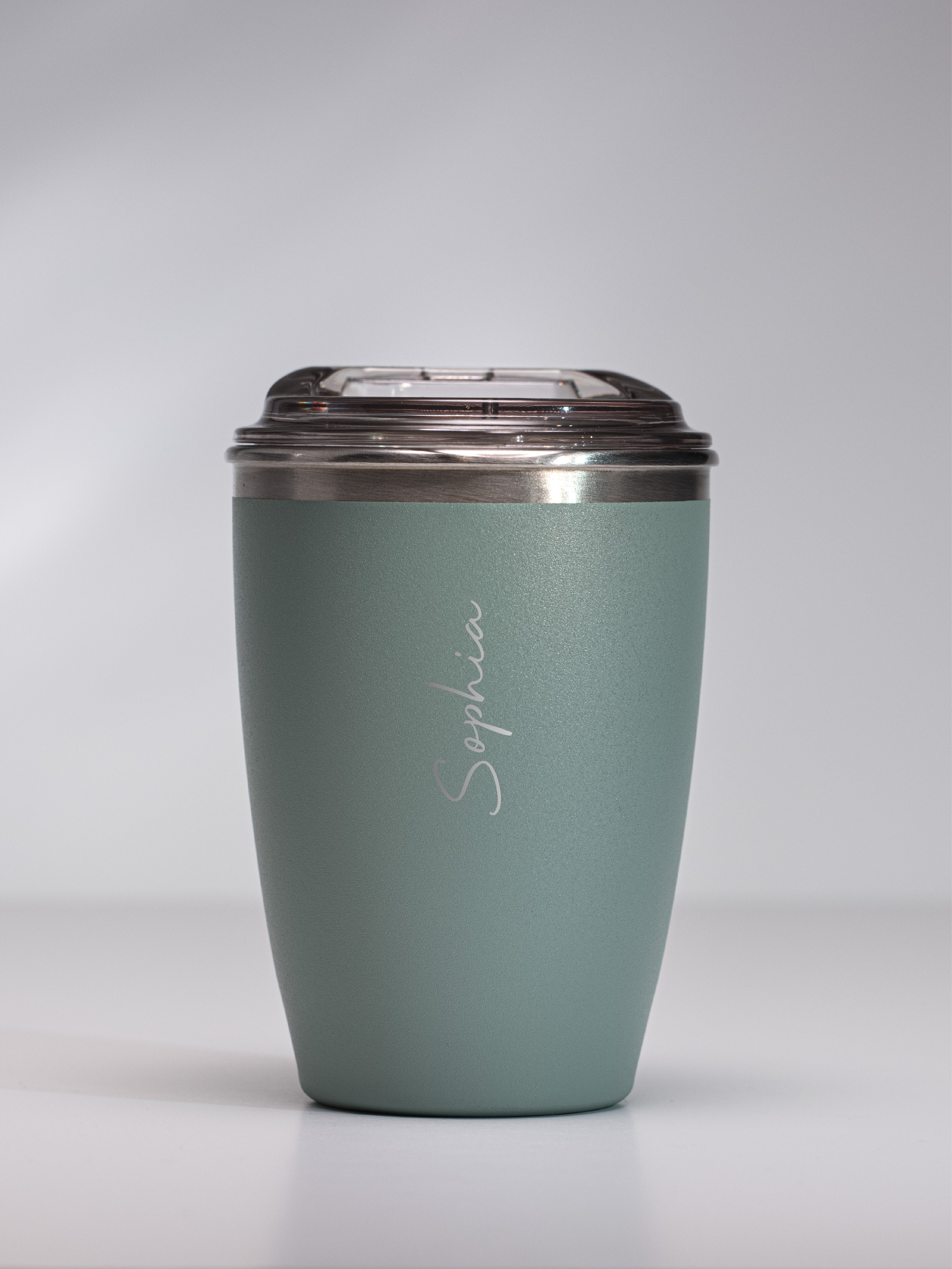 Succulent Green Bullet Travel Mug: Custom Stainless Steel Cup